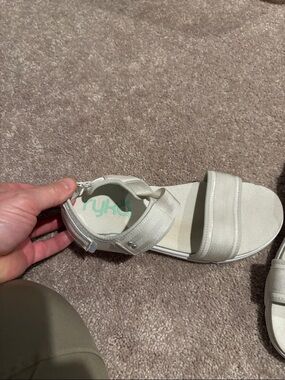 Ryka Off-White/Light Ivory Adjustable Strap Sport Sandals